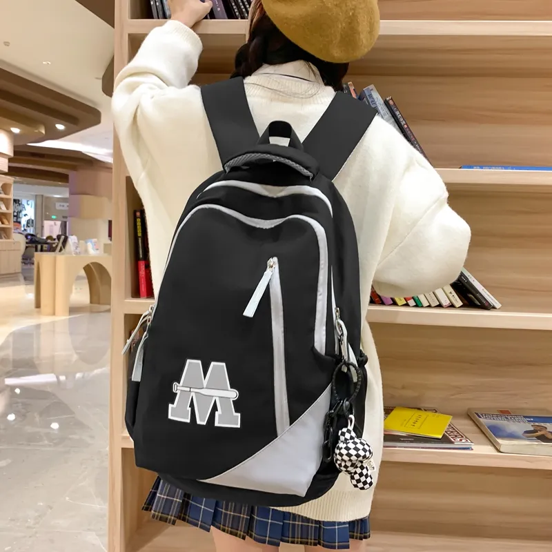 Parker Bear Nylon Laptop Backpack Regular Unisex White Red Blue/Black/White Red-7
