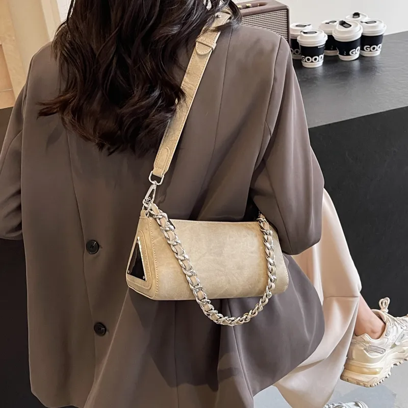 MingLu PU Handbag Shoulder Bag Crossbody Bag Women's Dark Tea/Pink/Blue/Khaki-22