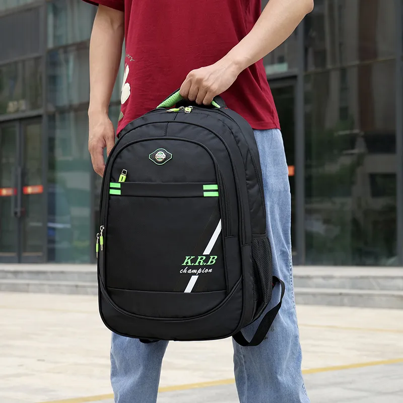 MingLu Oxford Backpack Regular Unisex Black-7