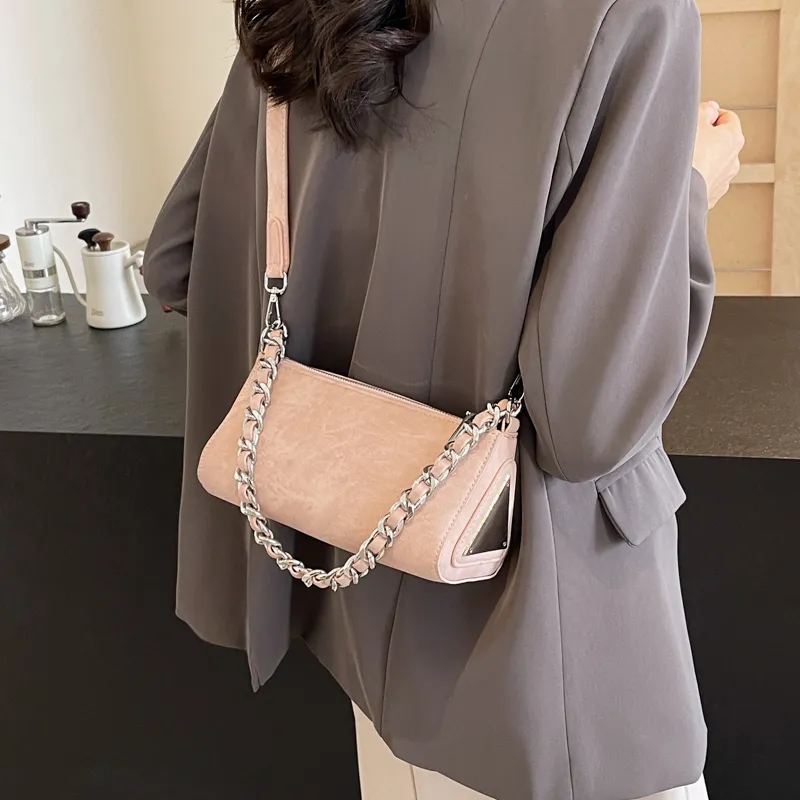 MingLu PU Handbag Shoulder Bag Crossbody Bag Women's Dark Tea/Pink/Blue/Khaki-8