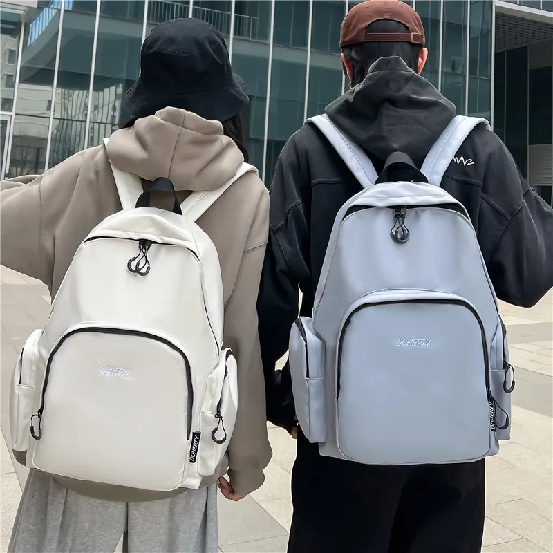 Parker Bear Nylon Solid Color Minimalist Style Fashion Suitable For High School University And All Couples Unisex-4