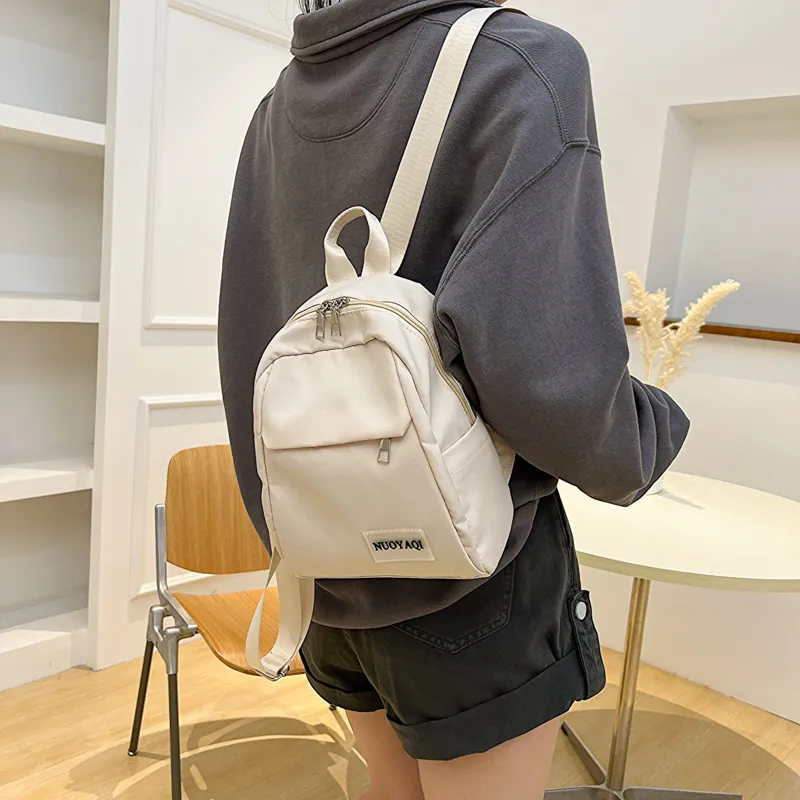 Parker Bear Canvas Carry Backpack Regular Unisex Black/White/Ecru/Pink/Blue/Burgundy-17