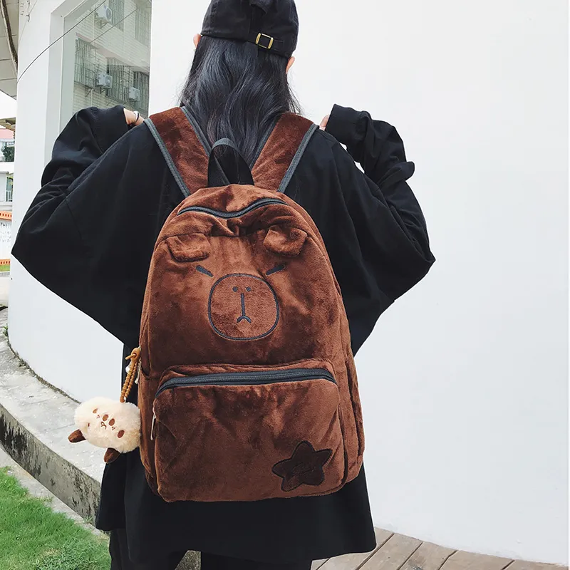 Parker Bear Plush Backpack Unisex Multicolor-15