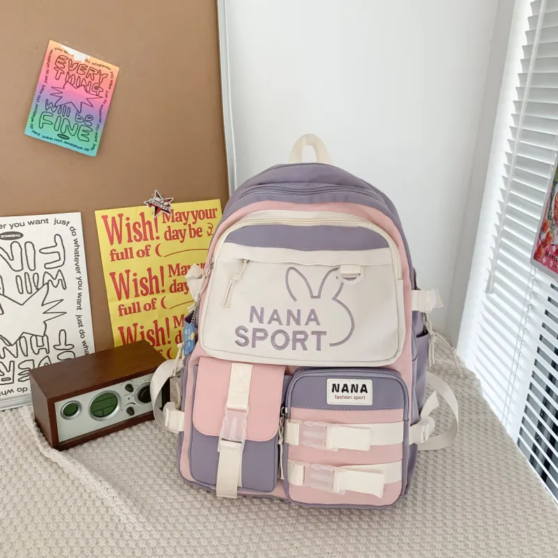 Parker Bear Nylon Backpack Women's Multicolor-7