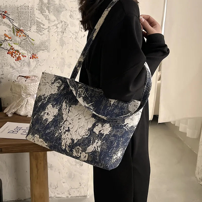 Parker Bear Fabric Tote Bag Shopping Bag Shoulder Bags Regular Unisex Coffee/Blue/Red/Black-11