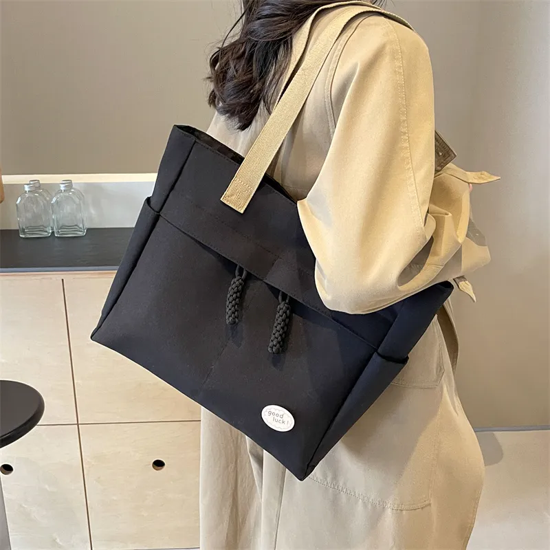 Parker Bear Canvas Canvas Bag Handbag Shoulder Bag Regular Unisex Multicolor-2