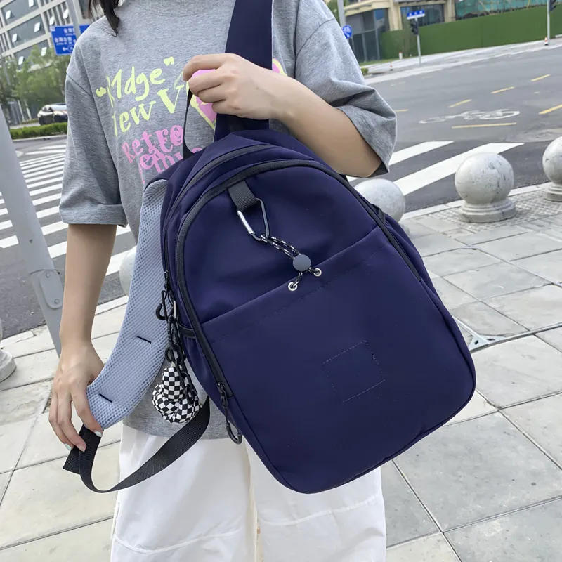 Parker Bear Nylon Backpack Black/Gray/Pink/White/Blue-8