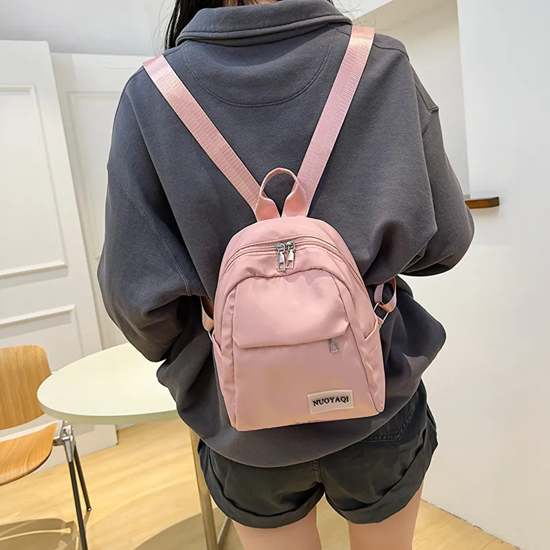 Parker Bear Canvas Carry Backpack Regular Unisex Black/White/Ecru/Pink/Blue/Burgundy-24