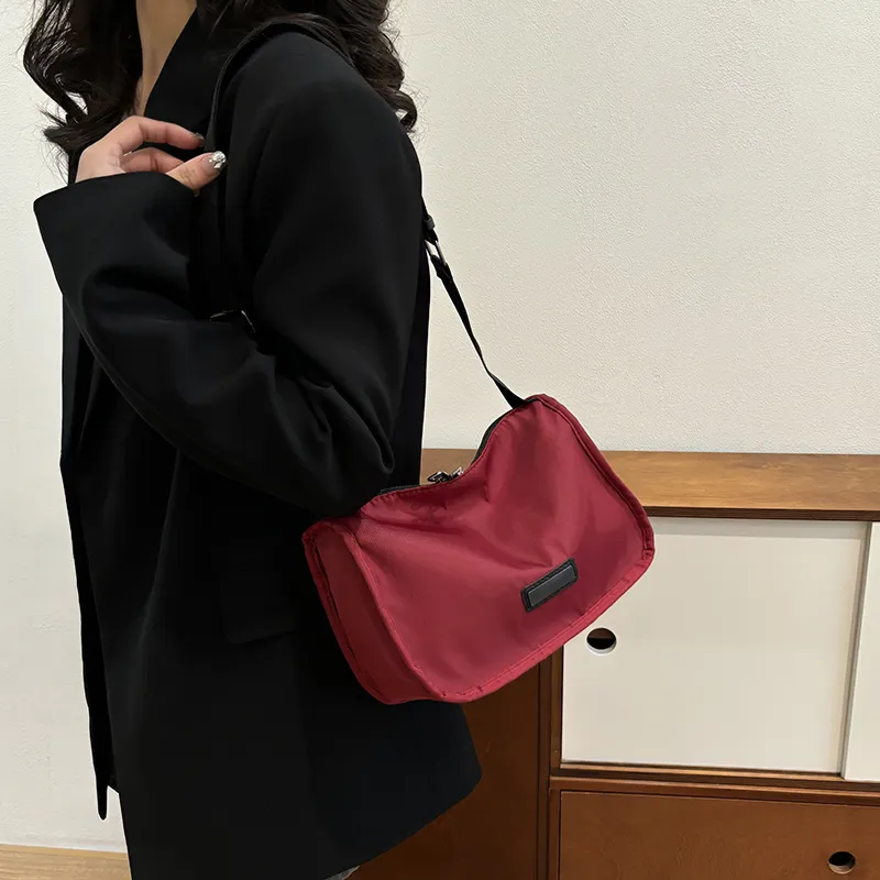 MingLu Nylon Polyester Solid Color Minimalist Style Versatile University Commute Backpack Unisex Couple Unisex-18