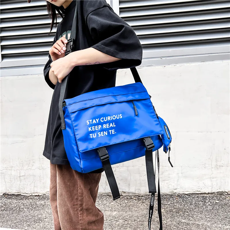 MingLu Oxford Shoulder Bag Crossbody Bag Solid Color Versatile Fashion For College Students All Unisex-2