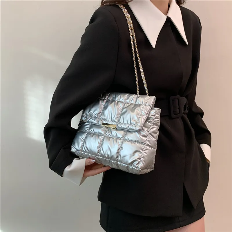 MingLu Oxford Backpack Shoulder Bags Unisex Black/Silver/Gold-12