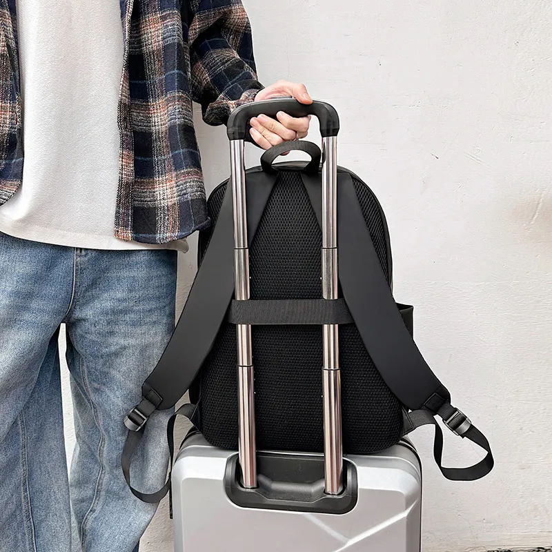 MingLu Oxford Backpack Regular Unisex Gray/Black-6