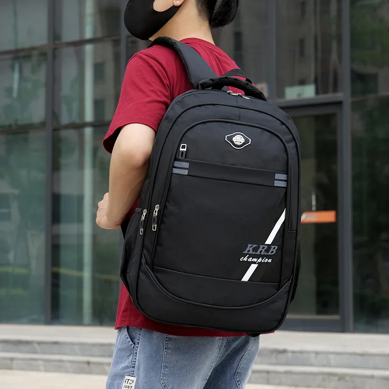 MingLu Oxford Backpack Regular Unisex Black-12