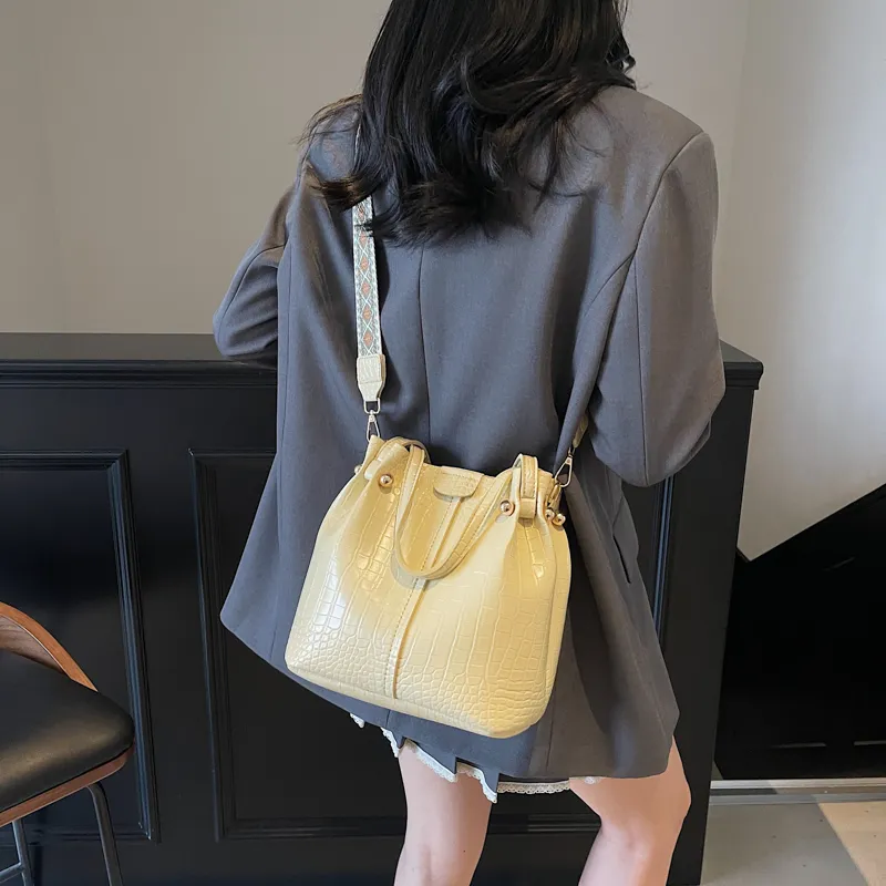 MingLu PU Bucket Bag, One Shoulder Handbag Women's Multicolor-14