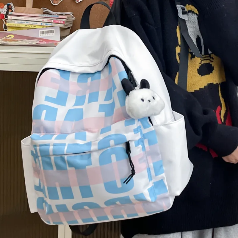 Parker Bear Nylon Backpack Unisex Multicolor-13