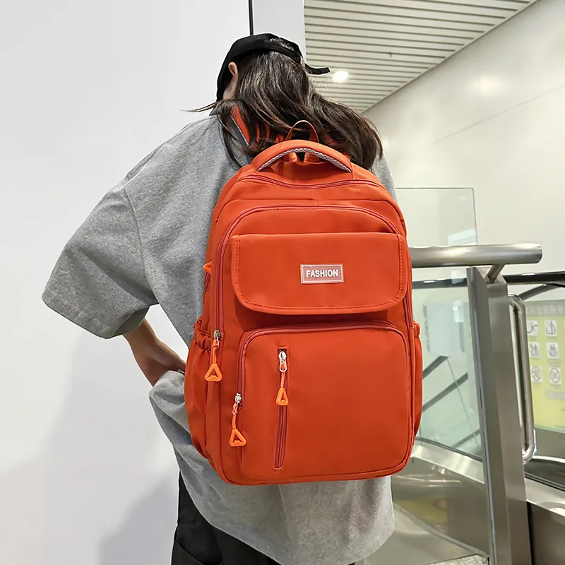 Parker Bear Nylon All Versatile Style For Elementary Middle And High School Students Unisex Orange/Green/Gray/Black-1
