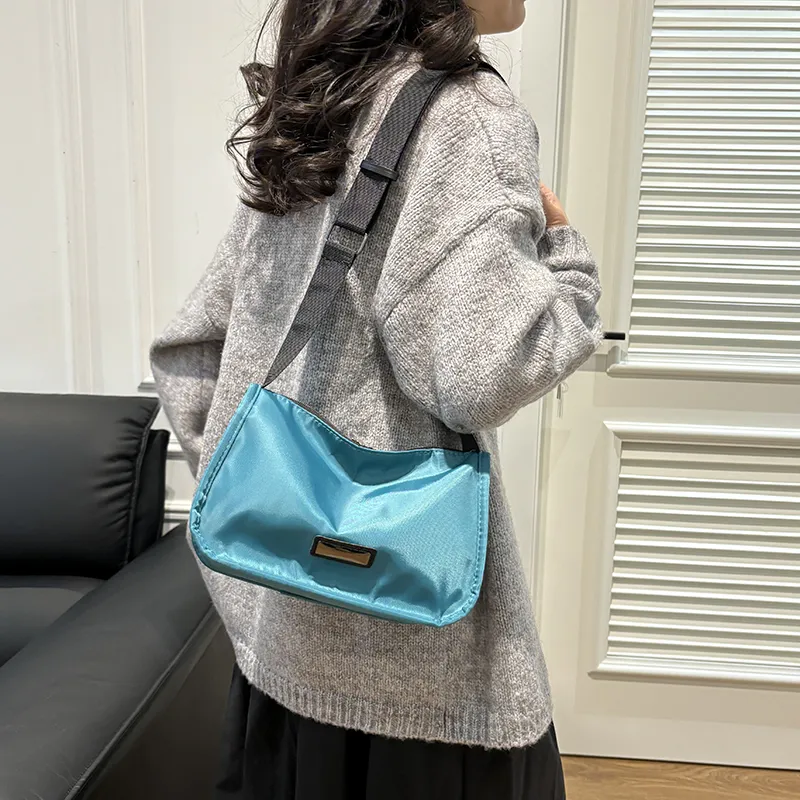 MingLu Nylon Polyester Solid Color Minimalist Style Versatile University Commute Backpack Unisex Couple Unisex-12