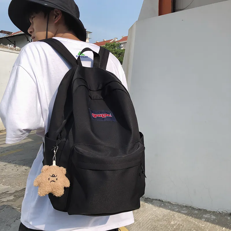 Parker Bear Nylon Backpack Unisex White/Black/Green-4