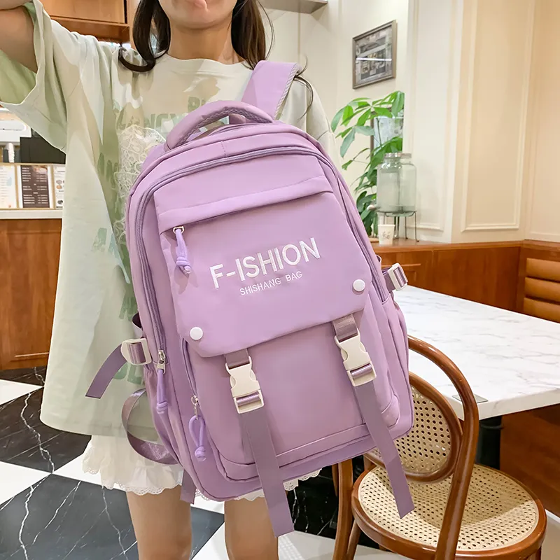 Parker Bear Nylon Backpack Women's Blue/Pink/Khaki/Green/Purple/Black-9