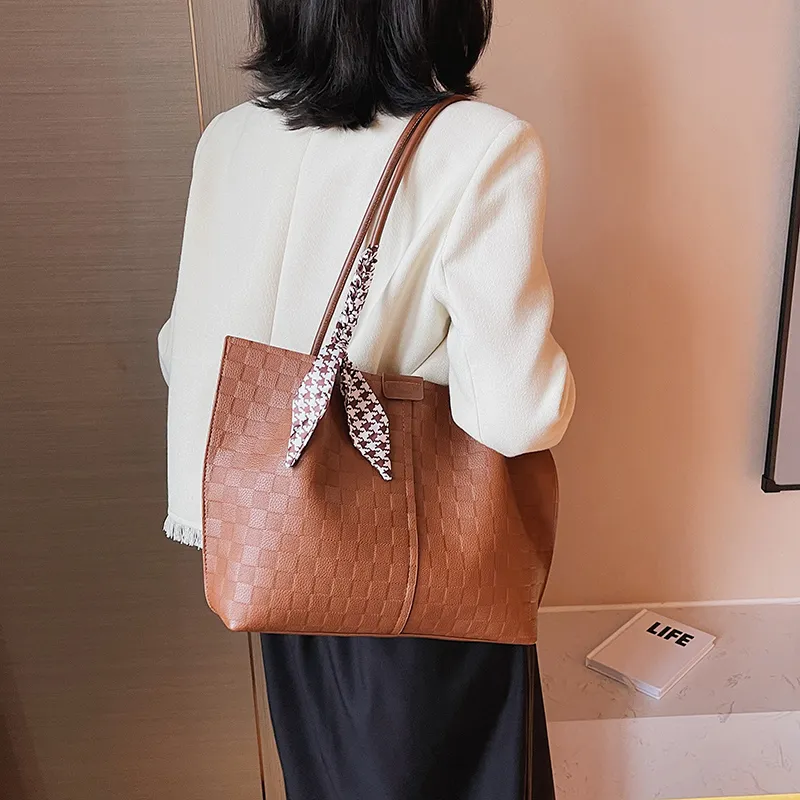 MingLu PU Shoulder Bag Regular Women's Khaki/Brown/Ecru/Black-20