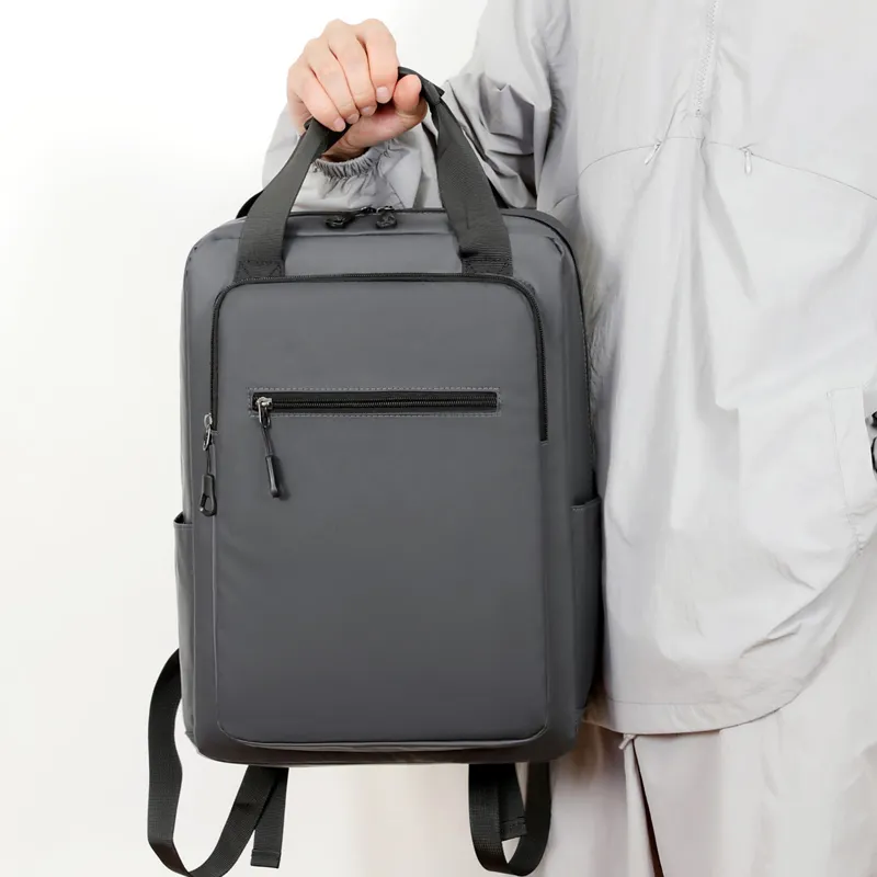 MingLu Membrana Dermalis Backpack Regular Unisex Gray/Black-3