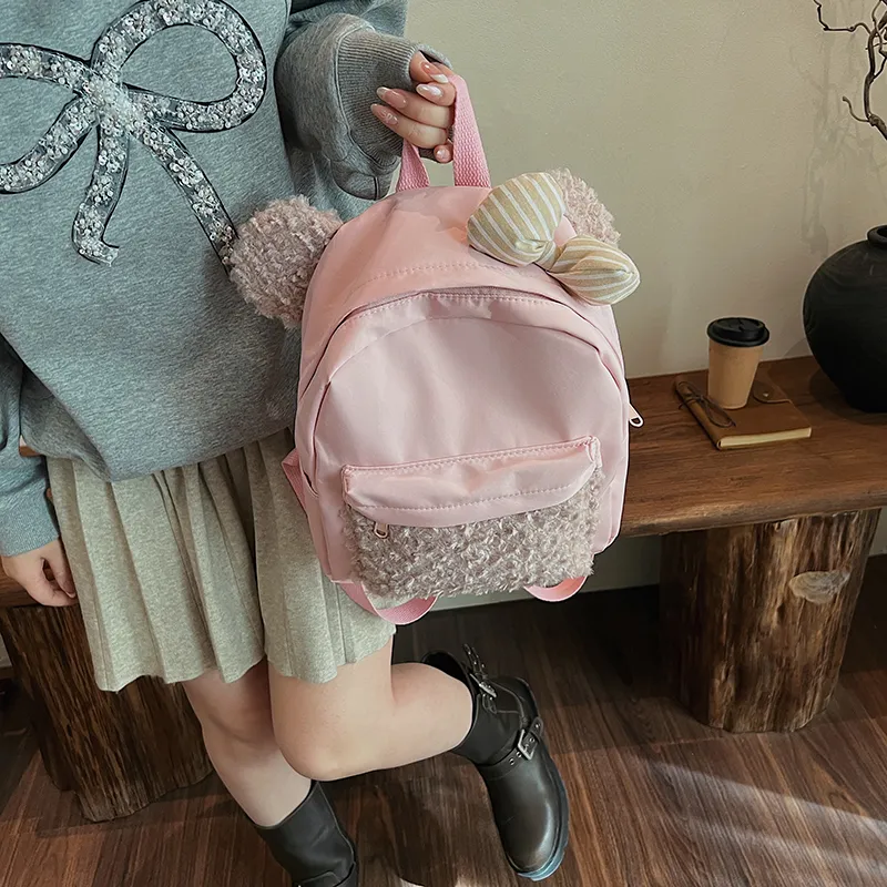 Parker Bear Nylon Backpack Women's Cherry Blossom Pink-6