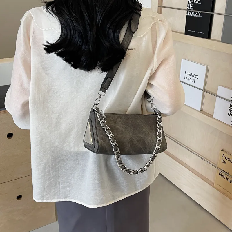 MingLu PU Handbag Shoulder Bag Crossbody Bag Women's Dark Tea/Pink/Blue/Khaki-1
