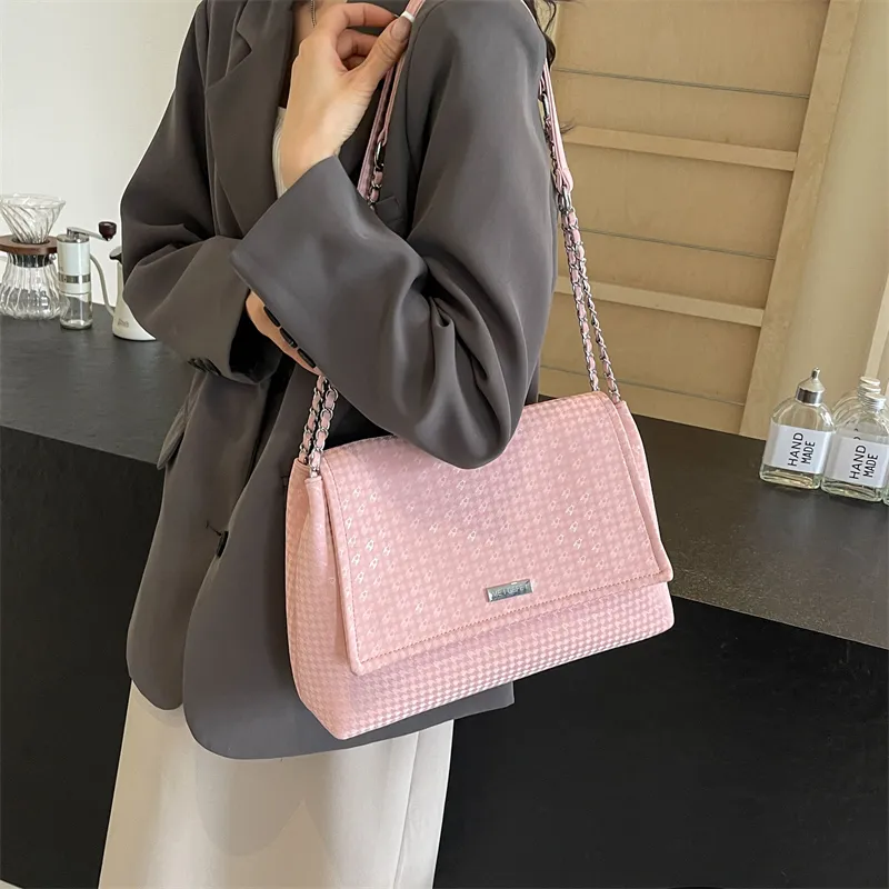 MingLu Pu Handbag, Shoulder Bag Women's Green/Black/Ecru/Pink-17