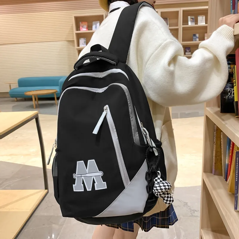 Parker Bear Nylon Laptop Backpack Regular Unisex White Red Blue/Black/White Red-6