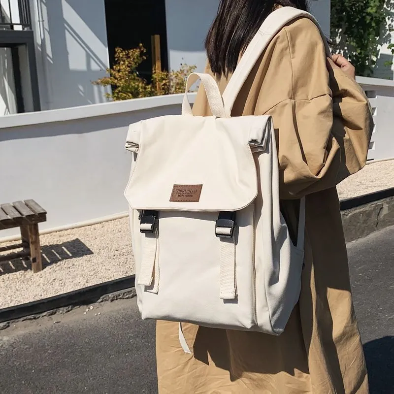 Parker Bear Canvas Backpack Unisex Khaki/Black/Burgundy/White-3