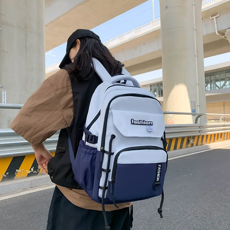 Parker Bear Canvas Backpack Unisex Black/Green/Khaki/Gray/Blue-16