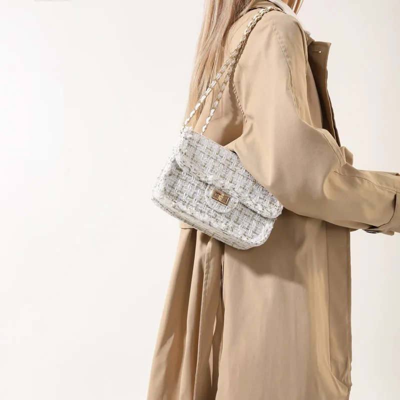 MingLu Woven Shoulder Bag Crossbody Bag Women's Multicolor-4