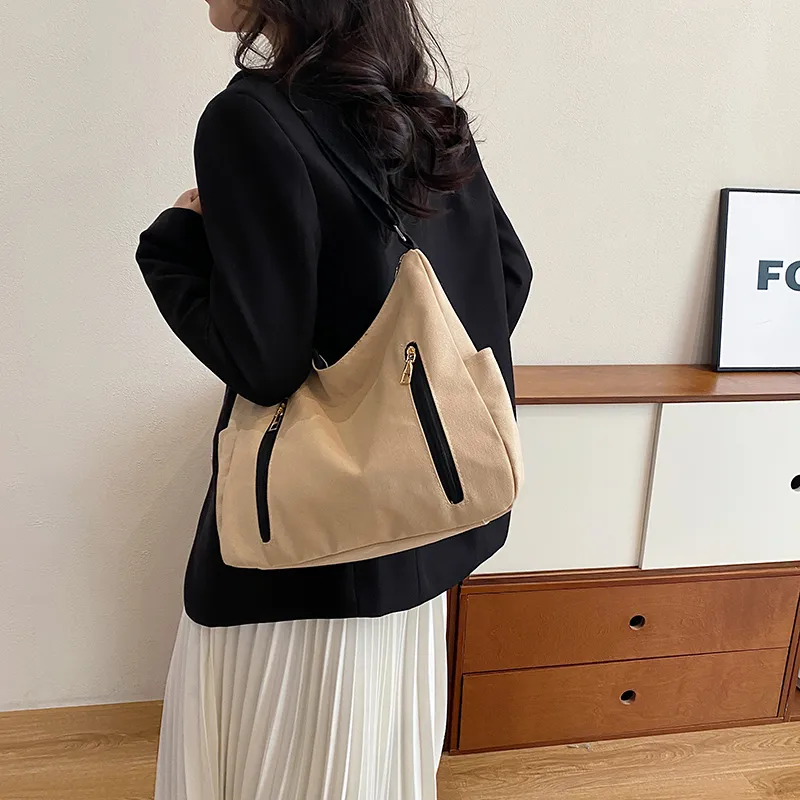 Parker Bear Canvas Canvas Bag Crossbody Bag Regular Unisex White/Khaki/Black/Red-13