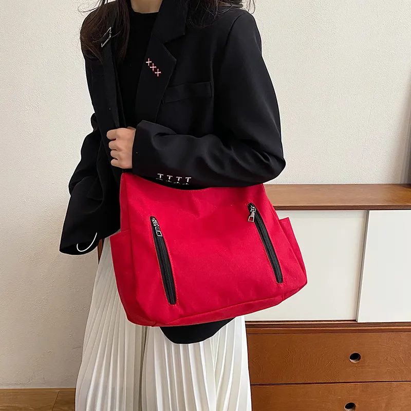 Parker Bear Canvas Canvas Bag Crossbody Bag Regular Unisex White/Khaki/Black/Red-33