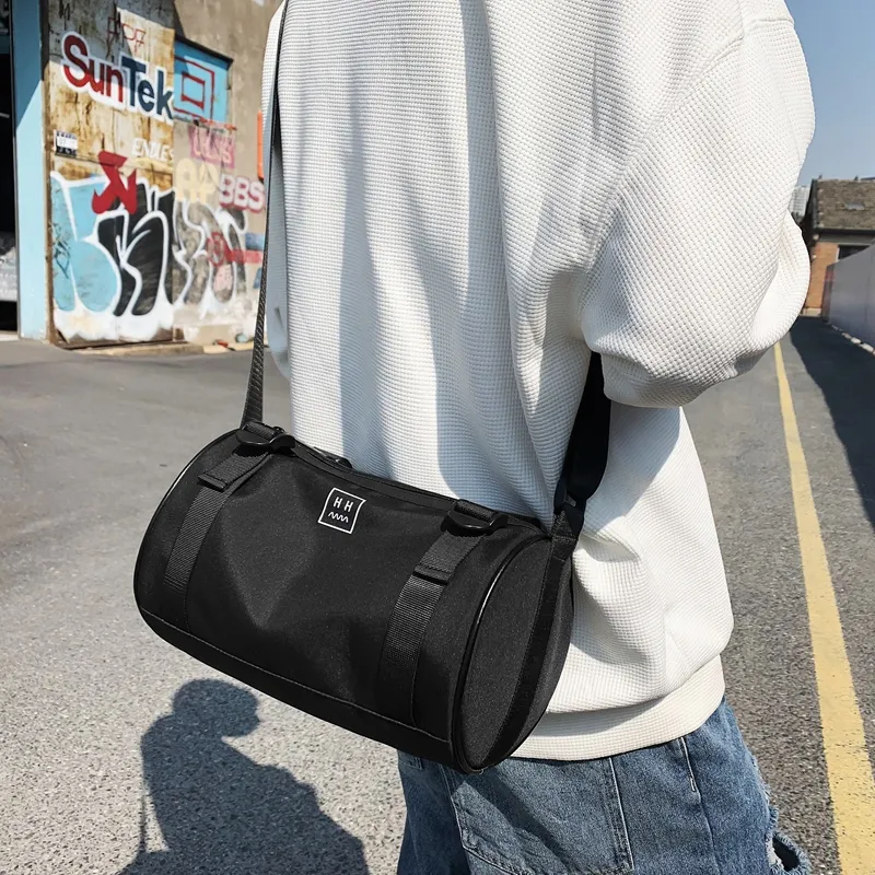 Parker Bear Nylon Travel Bag Cell Phone Pouch Coin Purse Handbag Crossbody Bag Regular Unisex Black/White/Gray/Blue-4
