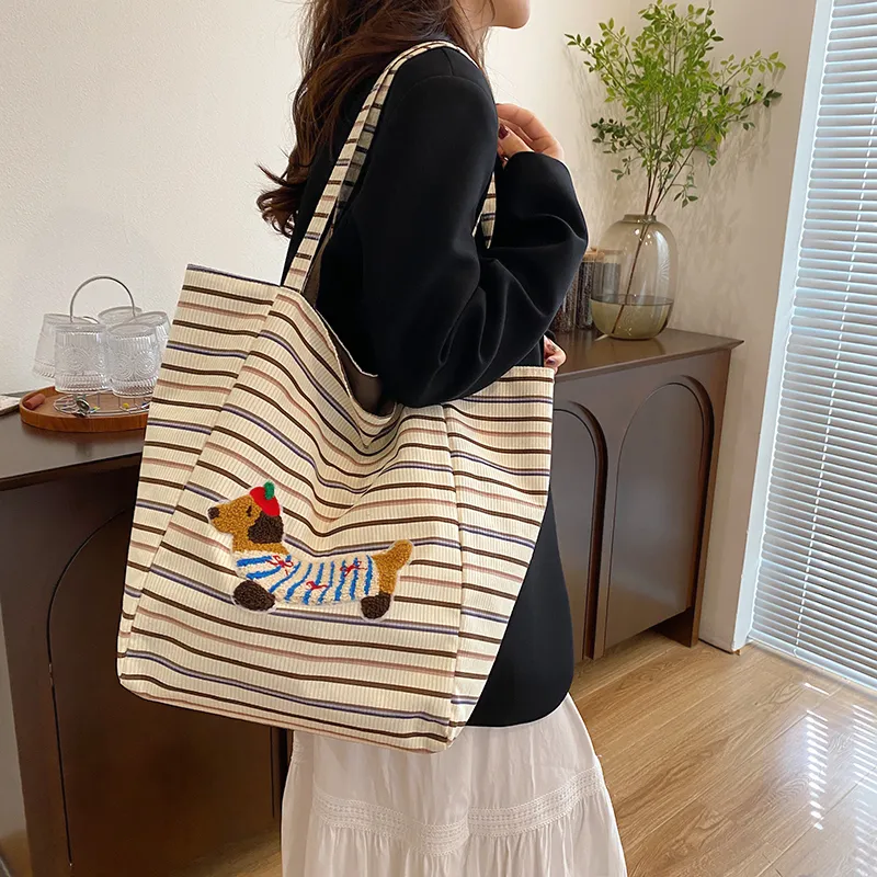 Parker Bear Composite Cloth Shoulder Bag Women's Multicolor-5
