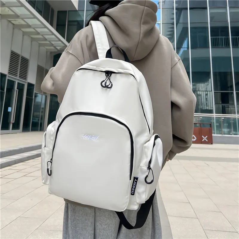 Parker Bear Nylon Solid Color Minimalist Style Fashion Suitable For High School University And All Couples Unisex-3