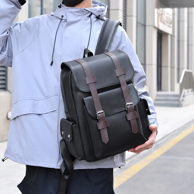 MingLu PU Backpack Unisex Multicolor-2