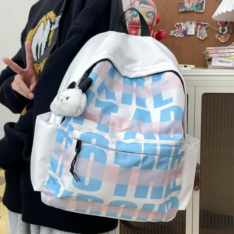 Parker Bear Nylon Backpack Unisex Multicolor-14
