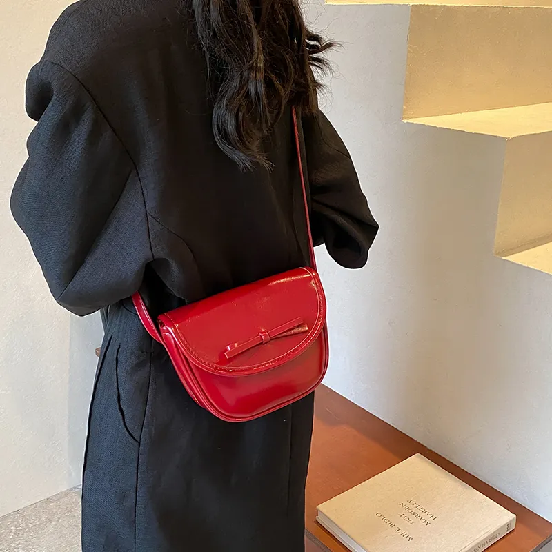 MingLu PU Crossbody Bag Red/Silver/Black-15