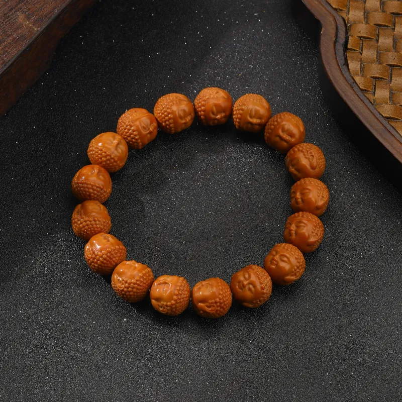 Tanner Monkey Head Walnut Bracelets Unisex-2