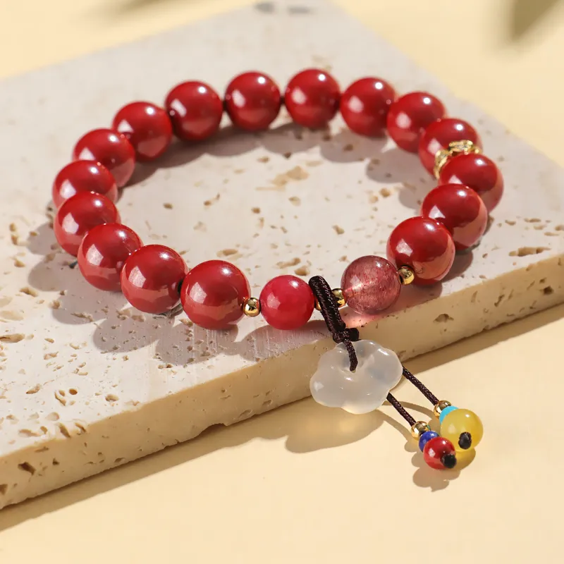 Tanner Reconstructed Cinnabar Bracelets Unisex-2