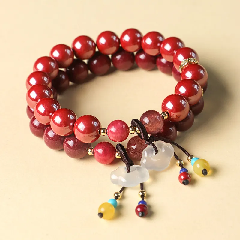 Tanner Reconstructed Cinnabar Bracelets Unisex-4
