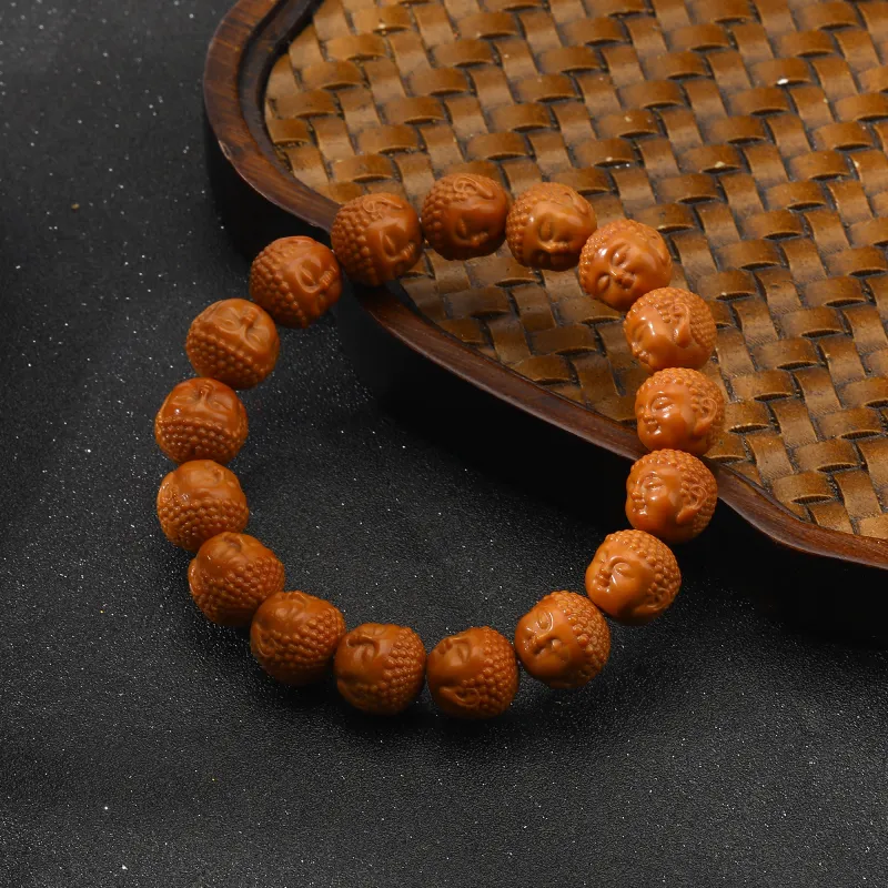 Tanner Monkey Head Walnut Bracelets Unisex-3