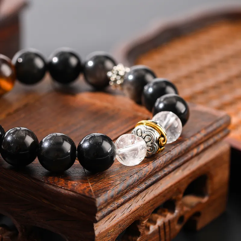 Tanner Obsidian Jade Bracelets Unisex-5