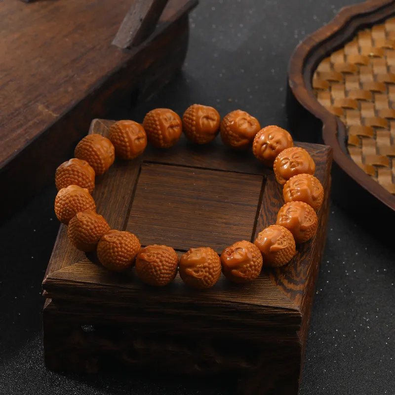 Tanner Monkey Head Walnut Bracelets Unisex-5