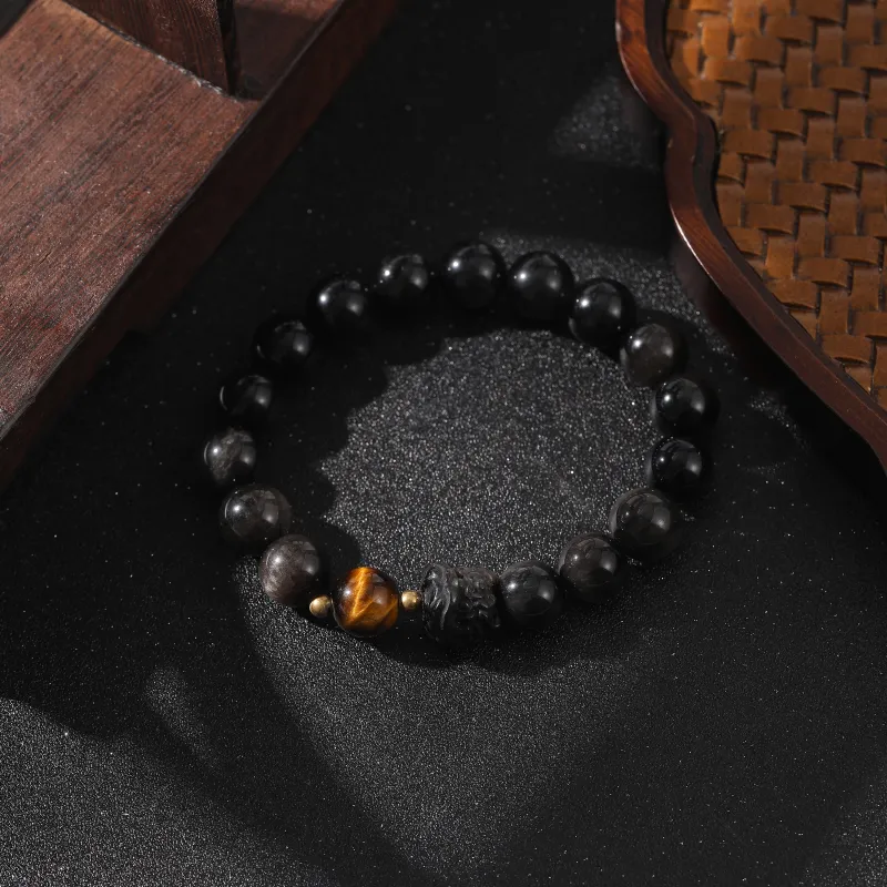 Tanner Obsidian Bracelets Unisex-3