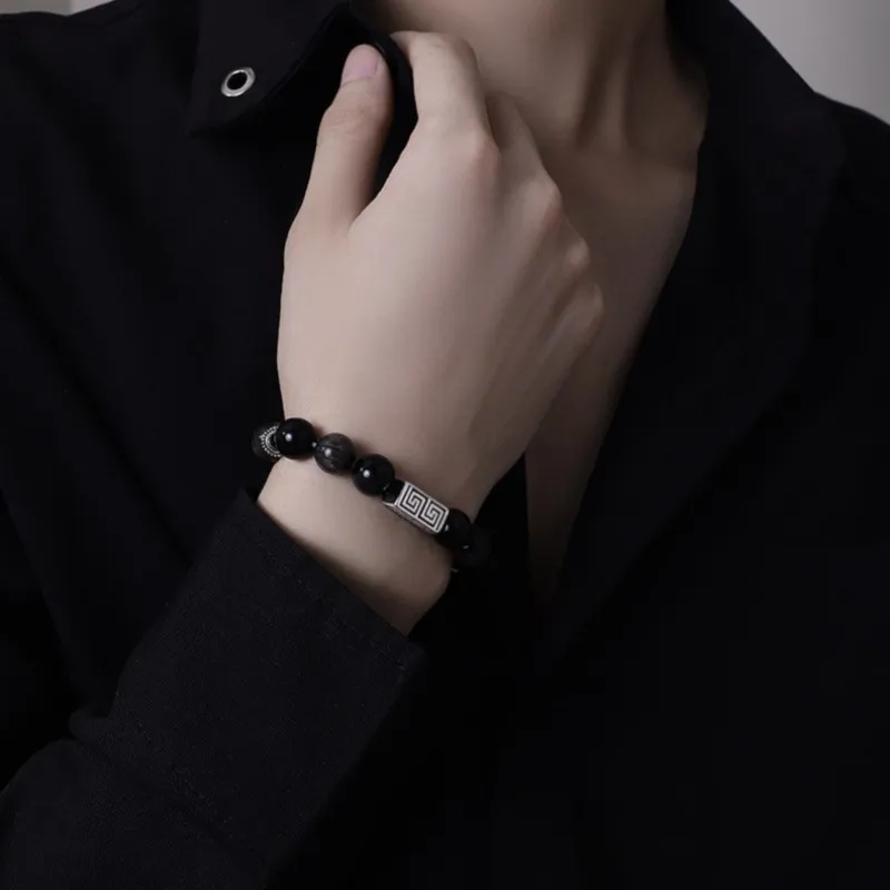 Tanner Obsidian Bracelets Unisex-2