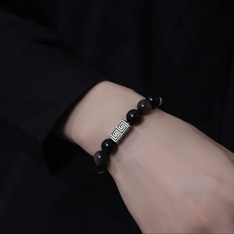 Tanner Obsidian Bracelets Unisex-1