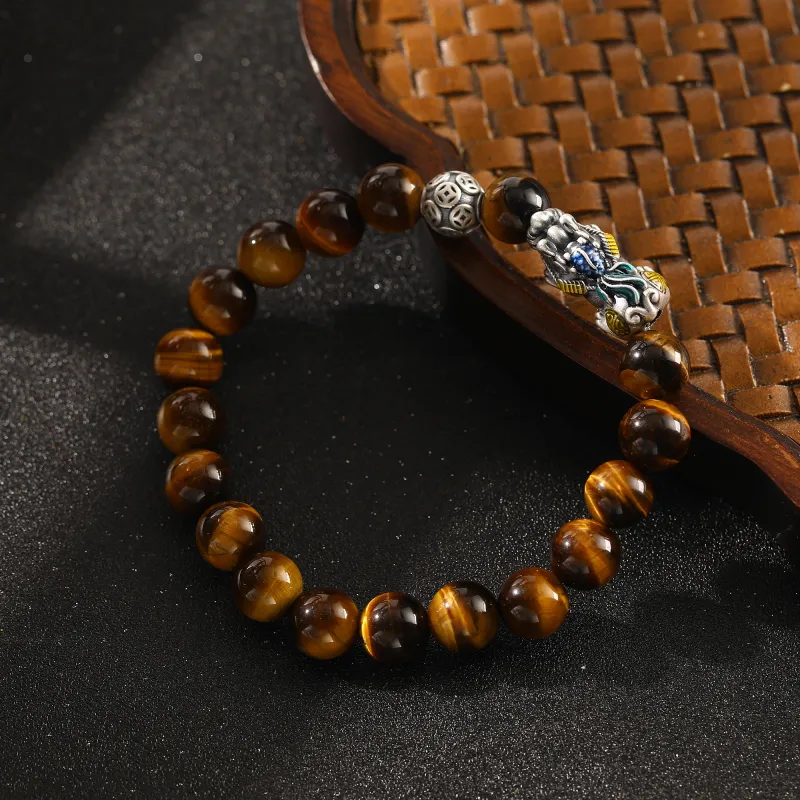 Tanner Tiger's Eye Stone Bracelets Unisex-3